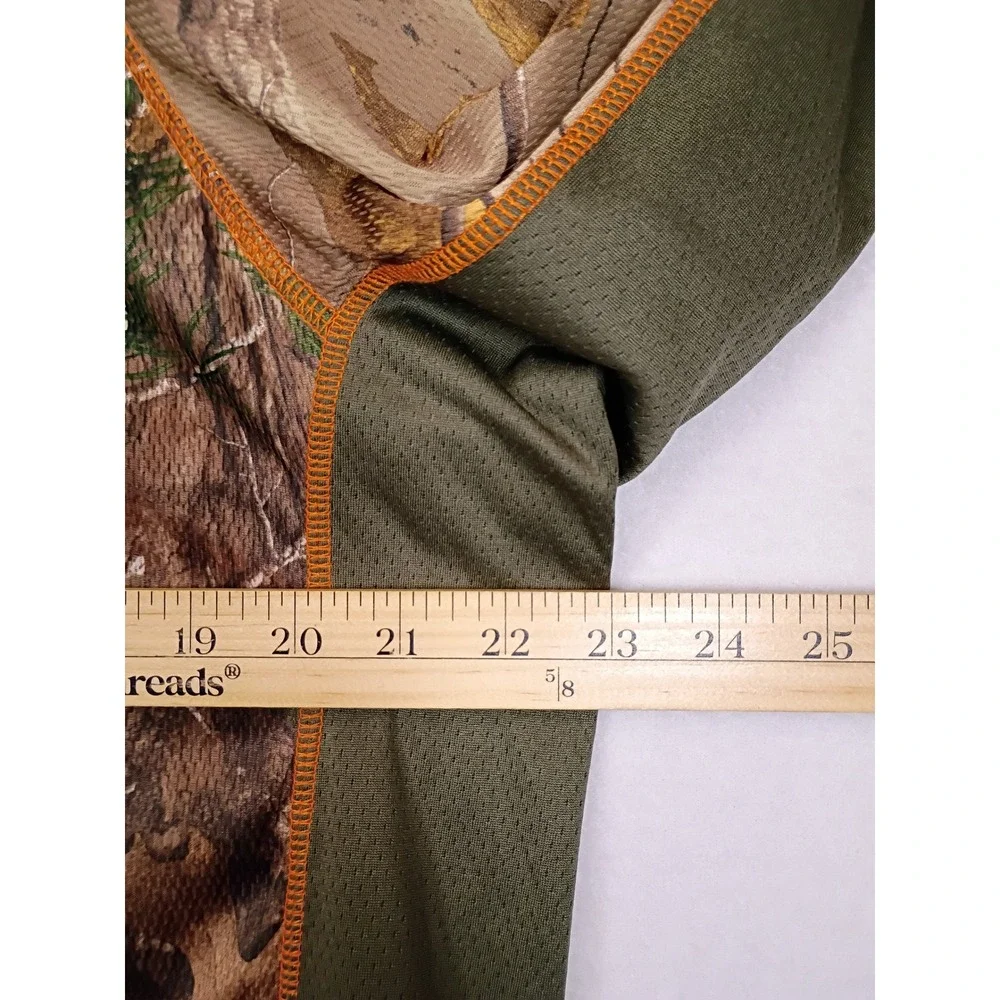 Gorpcore Woodlands Realtree Mens Large Camo Thumbhole Performance Hunting Shirt